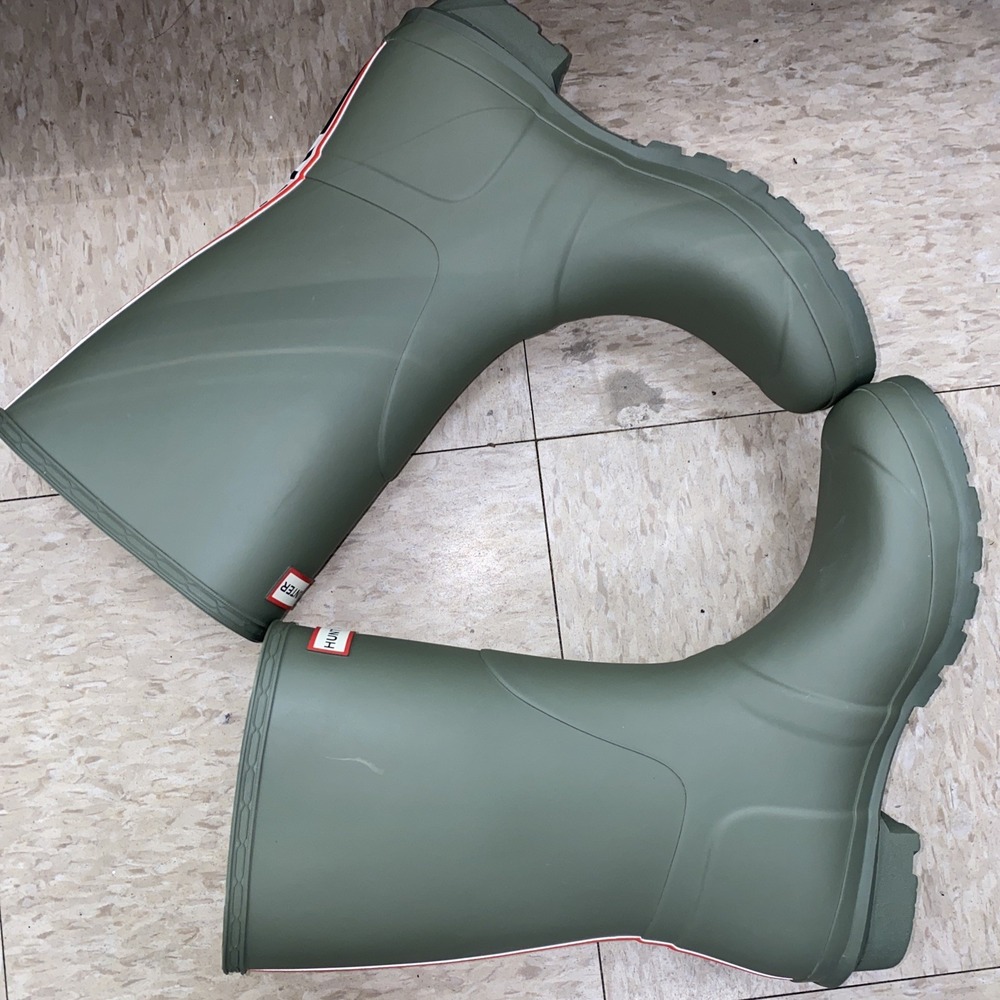 Hunter Boots Womens Size 11 US Green Original Play Tall Rain Waterproof Natural - Picture 9 of 14